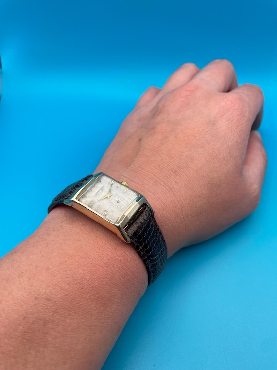 1953 Longines - Rectangular "Tank" Watch - Calibe… - image 2