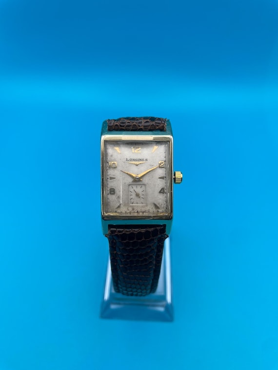 1953 Longines - Rectangular "Tank" Watch - Calibe… - image 3