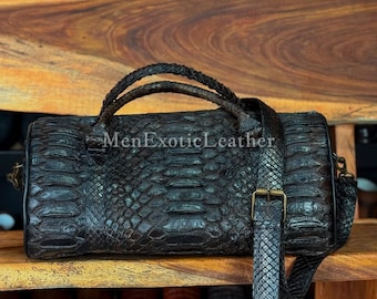Bolso de viaje Dragon Python artesanal de edición limitada / Bolso exótico / Hecho para ti