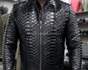 Chaqueta de motociclista Dragon Python hecha a mano / Ropa de motociclista para hombre, exclusiva para ti