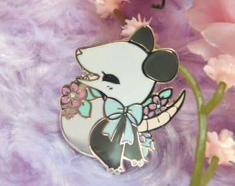Flower Friends - *Second sale* Opossum enamel pin