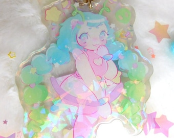 Alien girl Kuipi double sided 3in acrylic charm