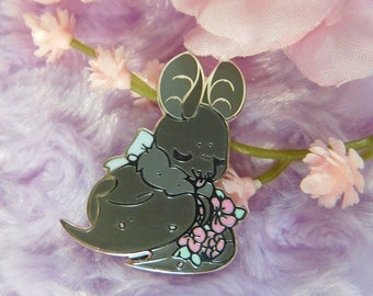 Flower Friends - Bat enamel pin