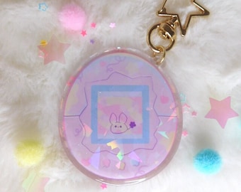 Virtual pet double sided 2in acrylic charm