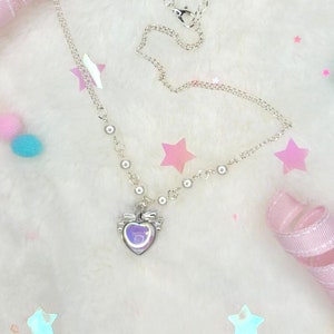 Silver Lovely heart Necklace