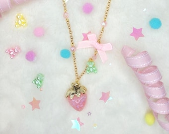 Strawbeary Necklace