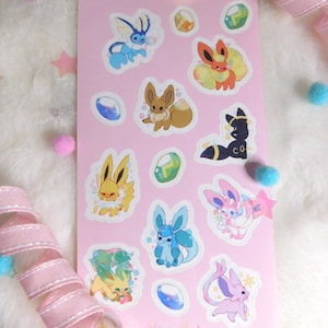 Eeveelutions sticker sheet