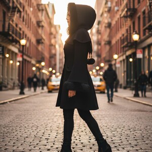 Elegant long wool winter coat