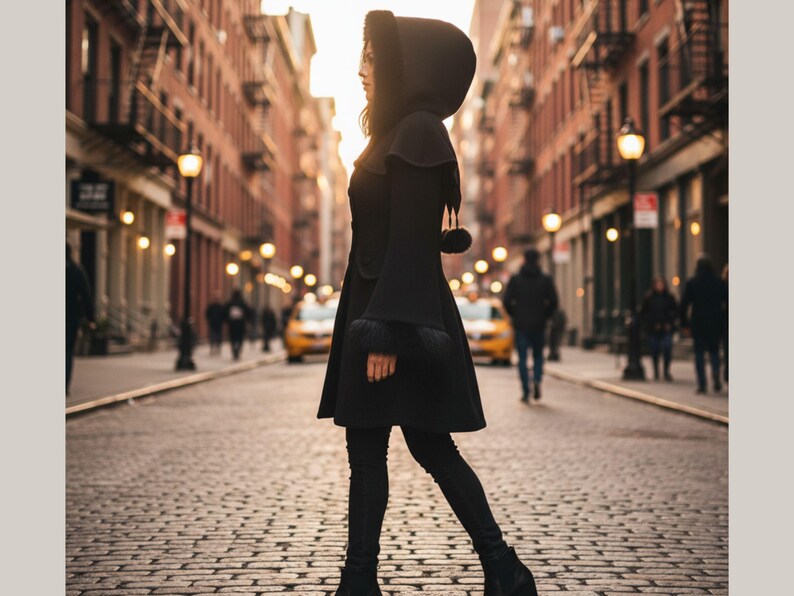 Elegant long wool winter coat