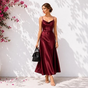 midi boho dresses for women Women's V Neck Casual Boho Loose Midi Dress main image 1