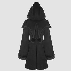Handmade vintage black wool coat