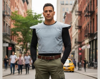 Star Wars inspirierte Boba Fett Weste | Handgefertigte Baumwoll-Rüstungsweste | Cosplay Kostüm | Unisex Sci-Fi Geschenk | Taktische Streetwear Top
