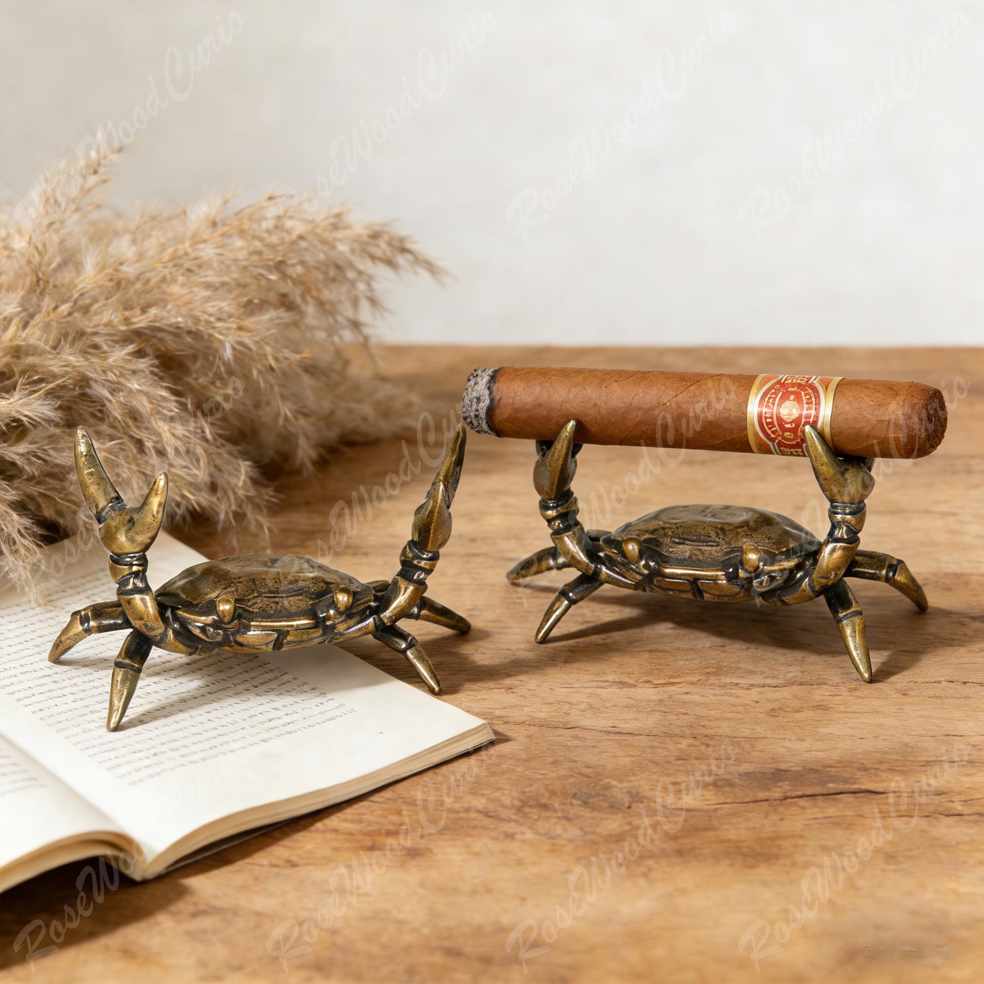 crab cigarette holder Bronze Crab Ashtray crab cigarette holder Bronze Crab Ashtray