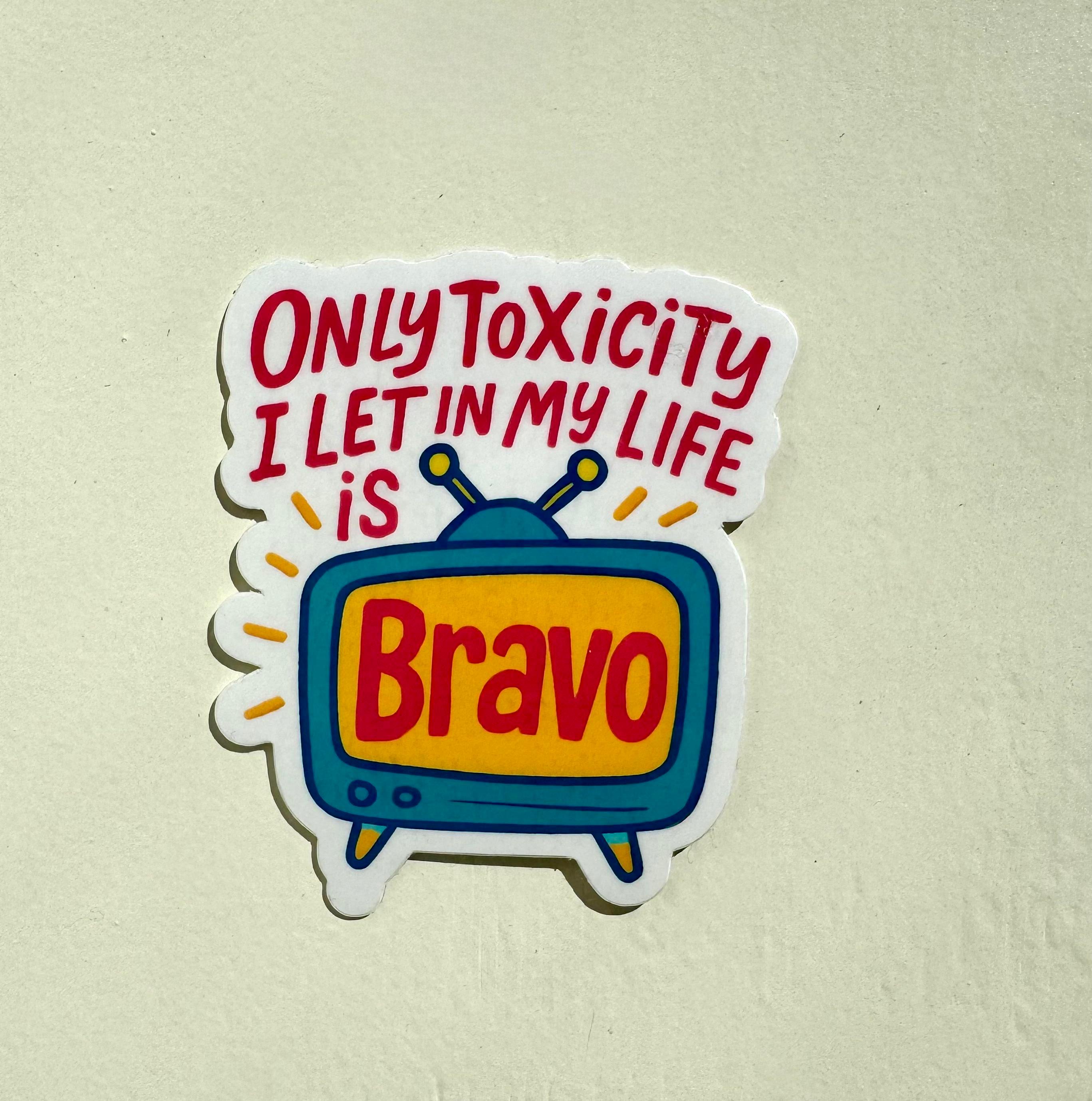 Bravo TV Sticker: Funny Toxicity Meme, Waterproof Vinyl Decal - Etsy