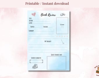 Registro de lectura imprimible de romance de hockey | Rastreador de libros de romance deportivo | Página del diario de lectura de BookTok | Hoja planificadora estética para novios literarios