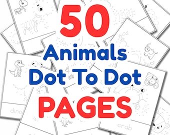 Dot to Dot Worksheets for Kids | Number Puzzle Activity | Digital Downloads