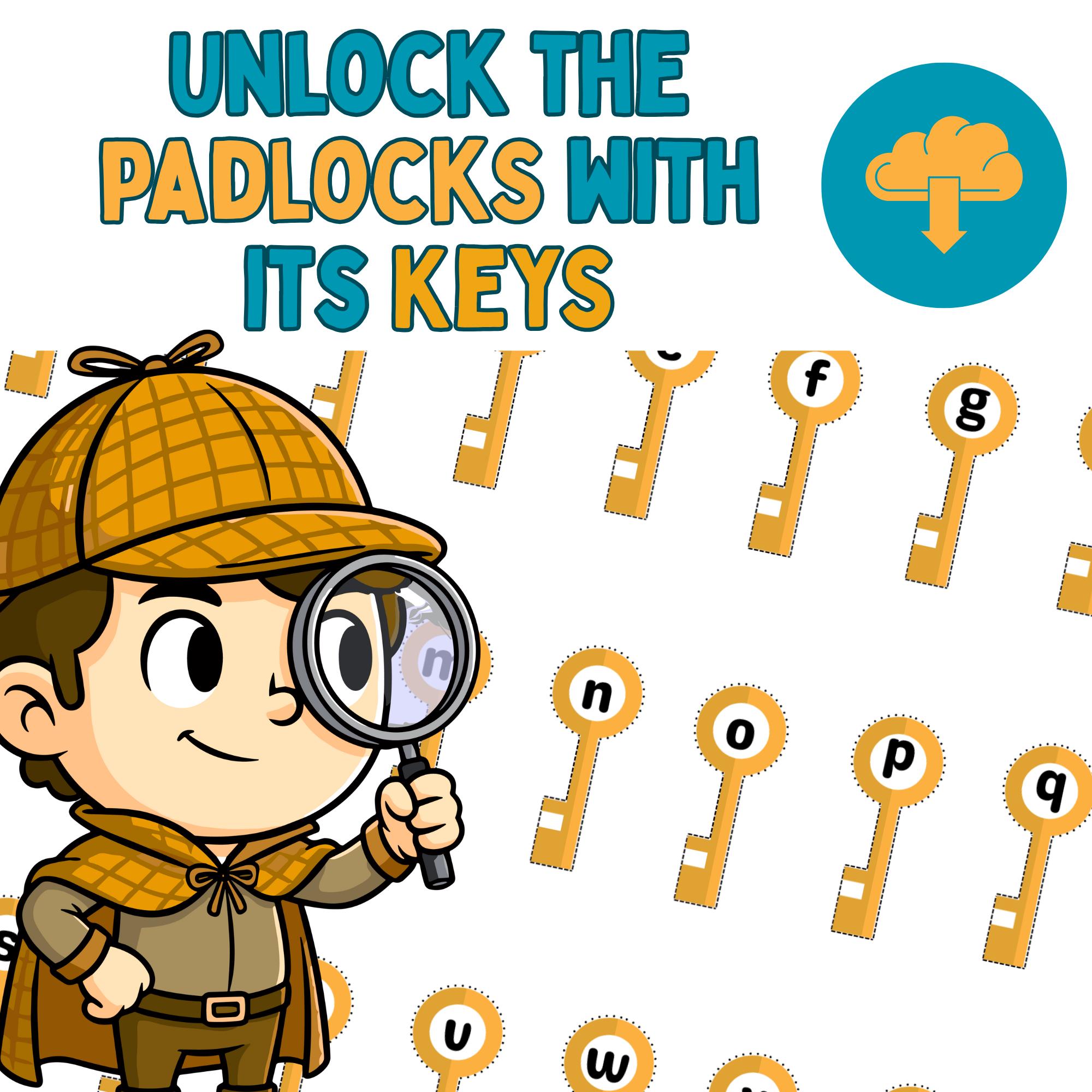 Letter Matching Game: English Alphabet Locks (printable PDF) - Etsy Canada