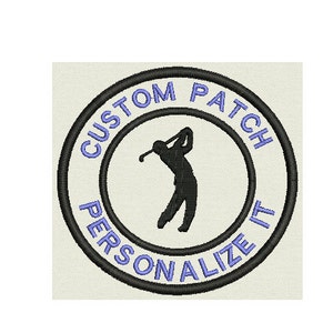 Custom Embroidered Patch - Golf circle patch - Personalize it! - Sew on or Iron On 3.5&quot;
