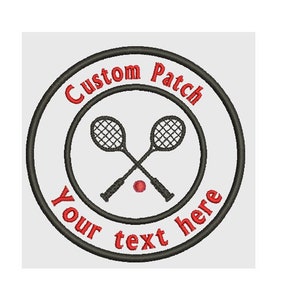 Custom Embroidered Patch - Tennis circle patch - Personalize it! - Sew on or Iron On 3.5&quot;