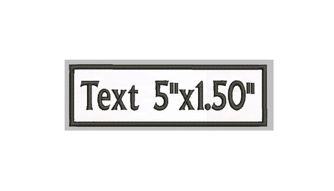 Custom Embroidered Rectangle Patch - Add Your Text - 5