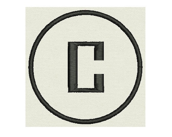 Écusson circulaire monogramme brodé 3" à coudre ou à repasser - Choisissez votre monogramme à 1 lettre