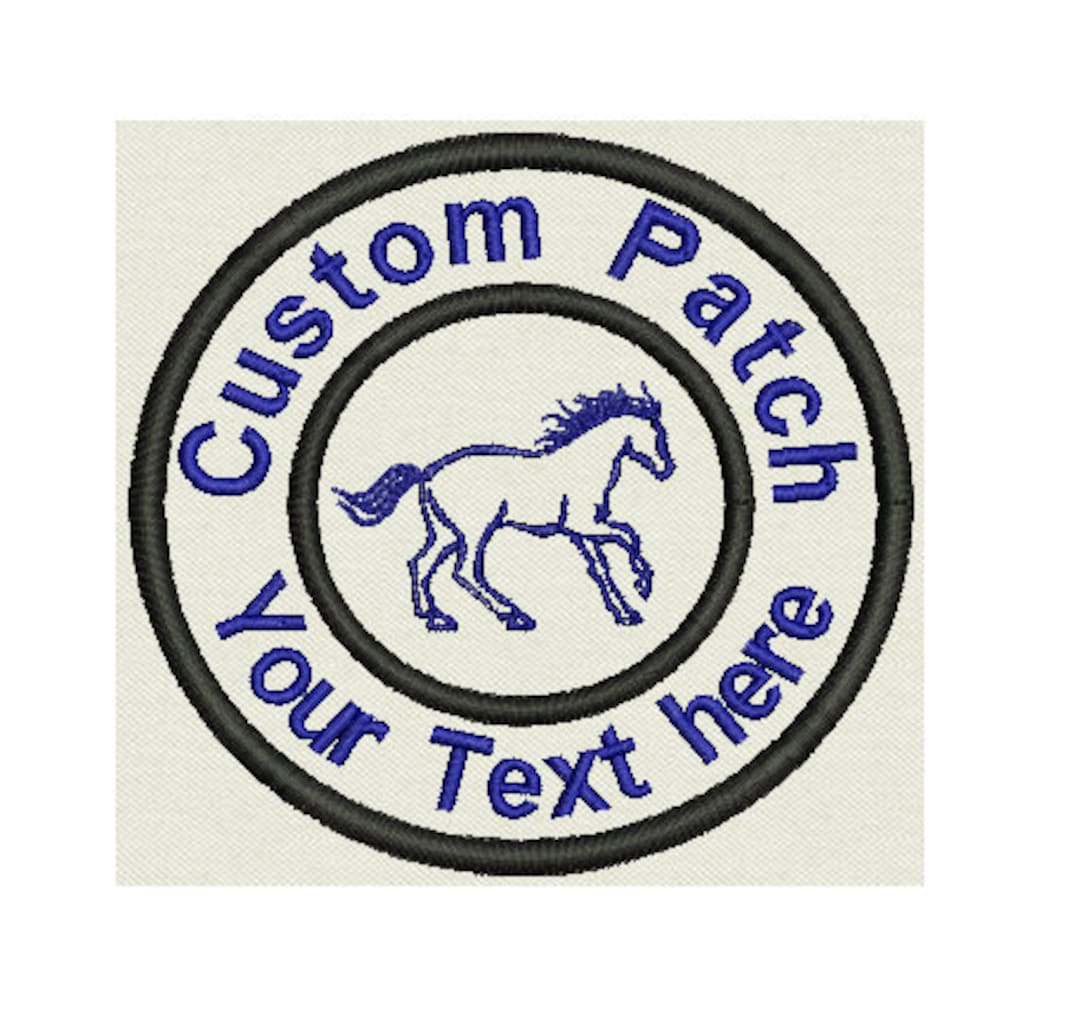 Custom Embroidered Patch Horse Riding Circle Patch Personalize It Sew on or Iron on 3.5 Etsy