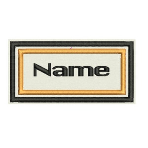Custom Embroidered Patch 4" x 2" -Double border patch - Sew On or Iron On