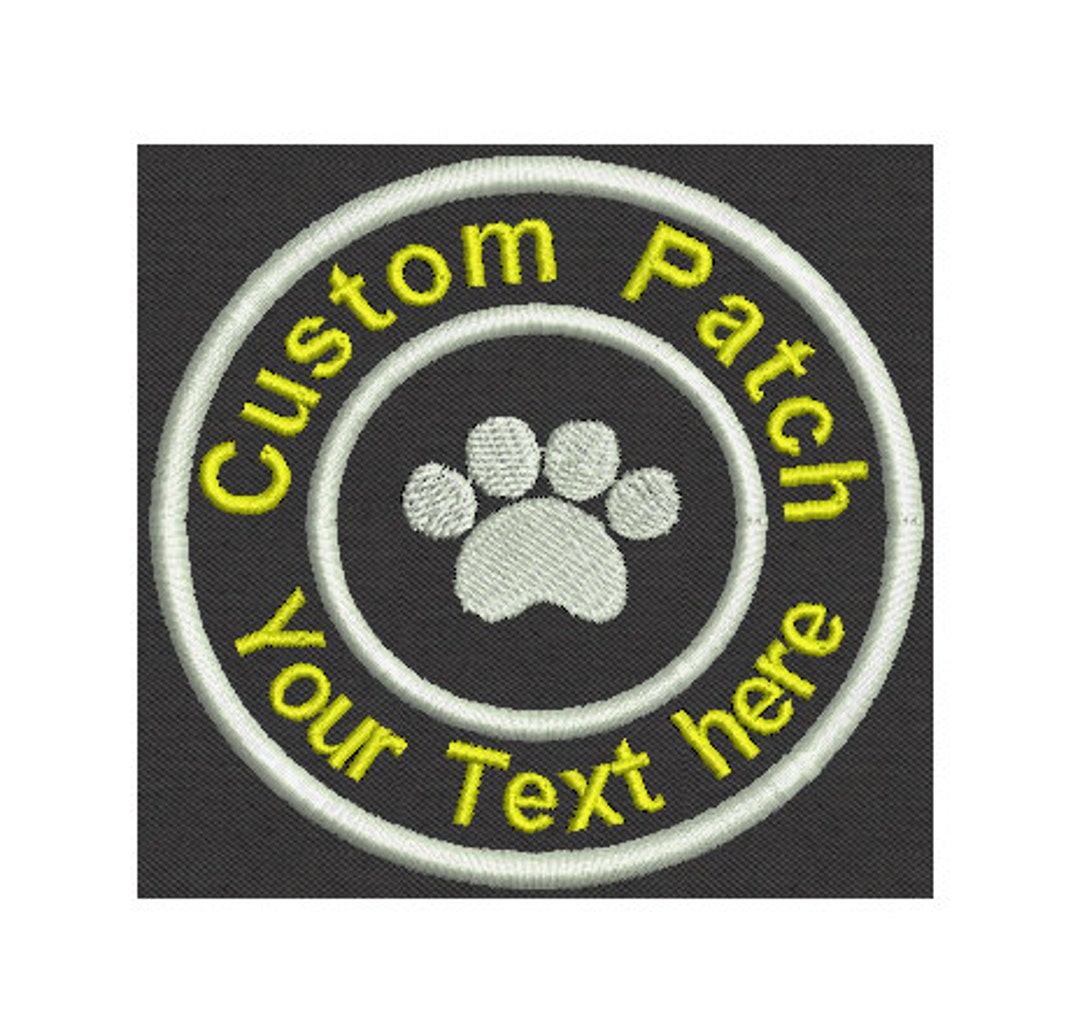 Custom Embroidered Patch Pet Circle Patch Personalize It Sew on or Iron On Etsy