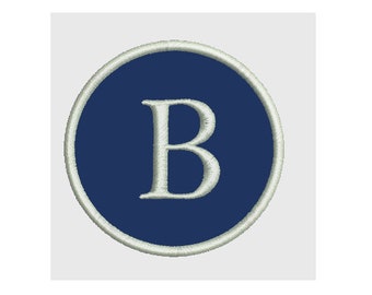 Custom Patch - Embroidered Tag, Badge, Emblem- Monogram B or pick yours