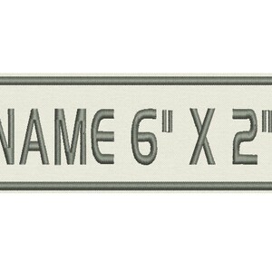 Custom Embroidered Patch - Add your Text - Personalize it! - Sew on or Iron On 6" x 2"