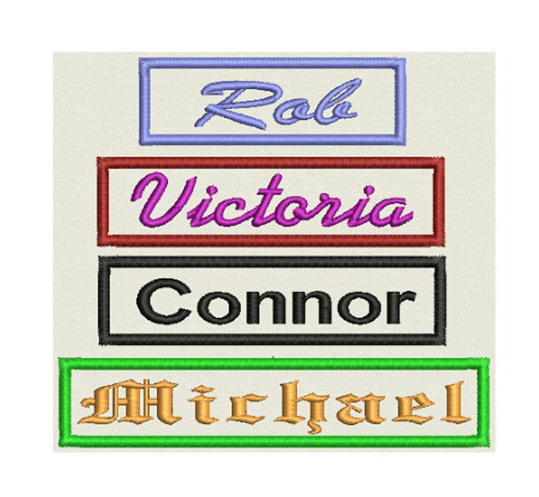 Custom Embroidered Patch Custom Name, Sew on or Iron on 3 X 1 or 4 X 1