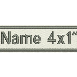 Set of 2 Custom Embroidered  patches - Add your Name or Text- Sew on or Iron On  4&quot; x 1&quot;