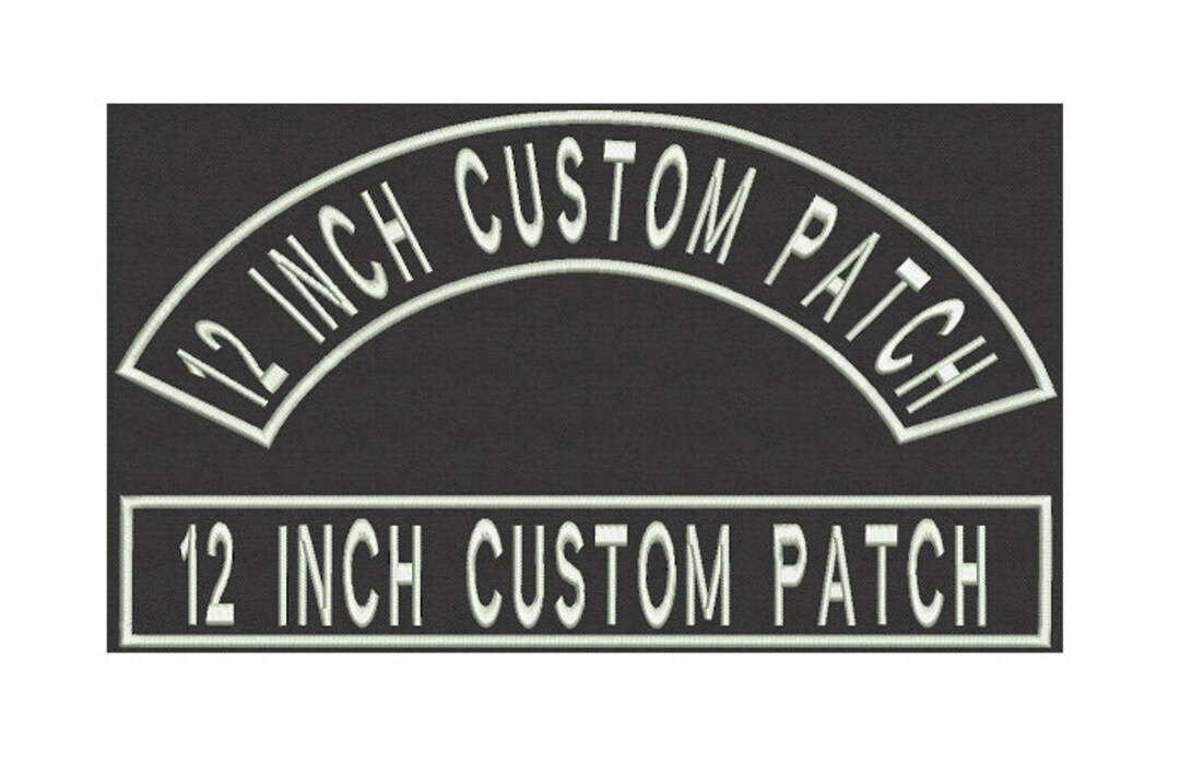 Set of 2 Pieces Custom Embroidered Top Rocker and Bar - Personalize It ...