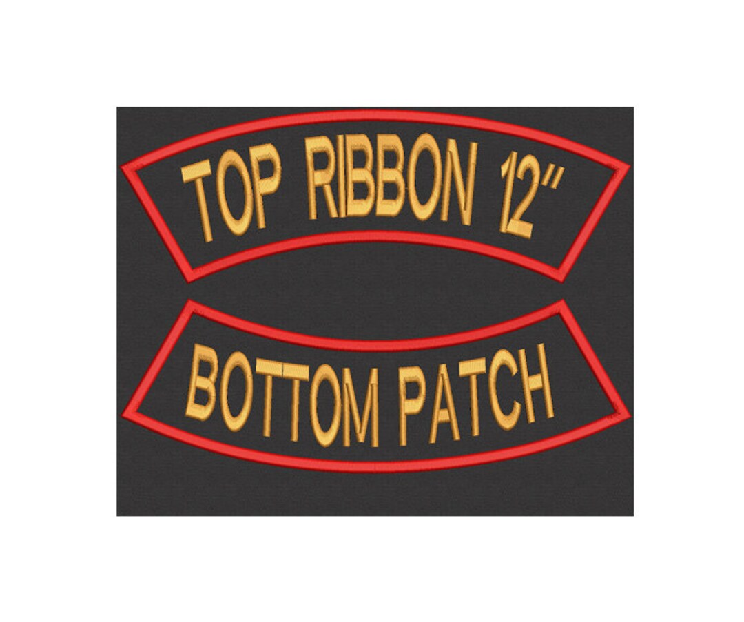 Custom Embroidered Top and Bottom Rocker 12