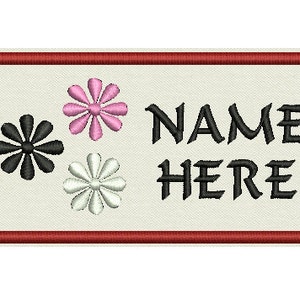 Custom Embroidered Patch, Name, Tag, Badge 4&quot; x 2&quot;