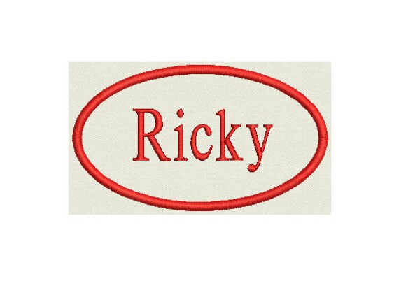 2 Oval Custom Embroidered Name Patch - 3.5 X 2 - Iron on or Sew On