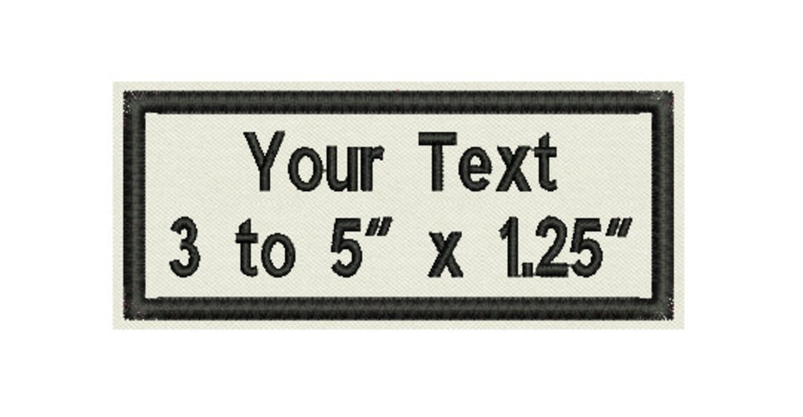 Custom Embroidered Patch - Custom Text, - Sew on or Iron on 3" X 1.25 ...