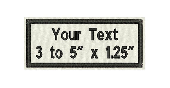 Custom Embroidered Patch Custom Text Sew on or Iron on | Etsy