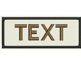 Set of 2 Embroidered Patches, Tag, Label, Badge 4"x 2" Iron on Or Sew on Great Gift