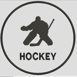 Embroidered Patch - Hockey circle patch -Round - Iron On - Choose your size