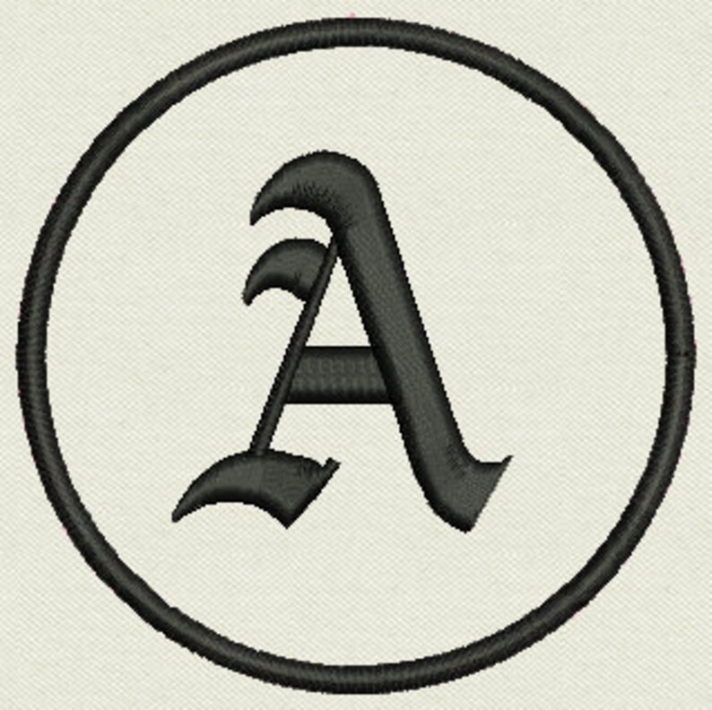 Patch personnalisé - brodé Patch cercle - personnalisez-le ! -Coudre ou repasser sur - monogramme 3 » image 5