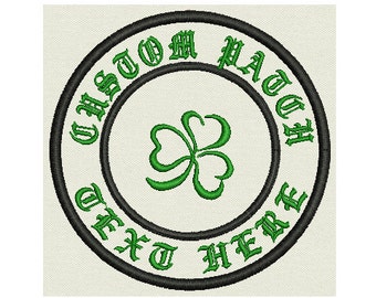 Custom Embroidered Patch - Irish circle patch - Personalize it! - Sew on or Iron On 3.5"