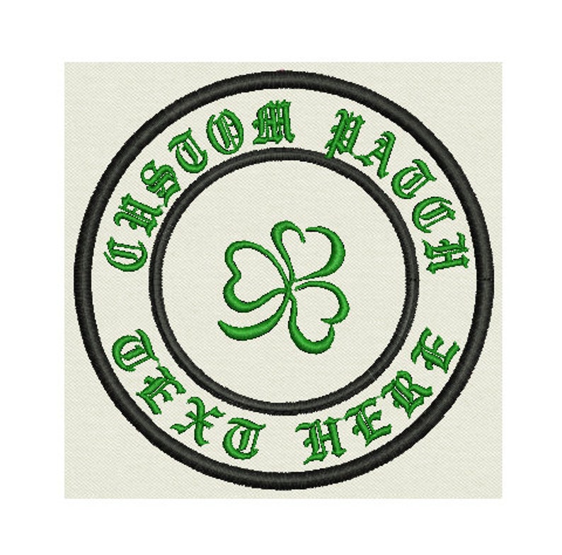 Custom Embroidered Patch Irish Circle Patch Personalize Etsy