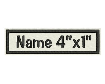 Custom Name Patch - different sizes and colours Embroidered Patch/Badge