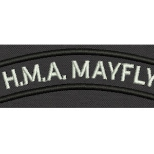 Custom Embroidered Very Small Rocker Patch - Patch 3.5&quot;x 1&quot;