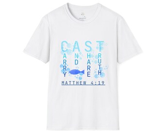 Matthew 4:19 CAST Lightweight T-Shirt | Inspirational*Motivational*Uplifting | Original Design