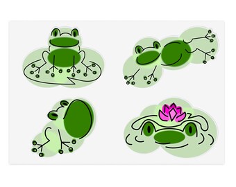 Green Spotted Frog Sticker Sheets
