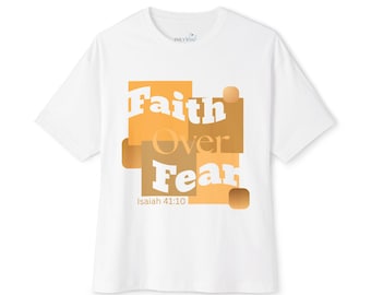 Isaiah 41:10 Tan Square | Unisex Oversized Boxy Tee | Inspirational*Motivational*Uplifting | Original Design