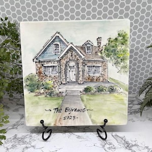 Wedding/ 9th Anniversary/Personalized platter/House Home plate/Housewarming/Handmade/Serving dish/Realtor/Heirloom/Gift Mom Dad Grandparent