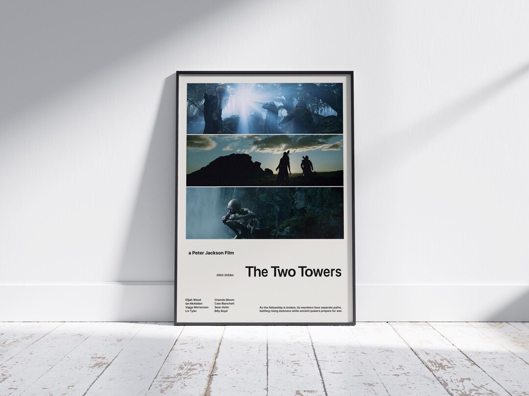 Lord of the Rings Poster | the Two Towers Printable Wall Art | Fantasy ...